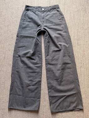 AMO Denim Amazing Soft Gray Herrringbone High-Rise Pants Sz 27 NWT $305!!
